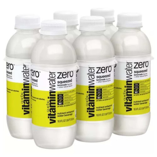 Glaceau Vitaminwater Zero Sugar, Bottles (Pack of 6)