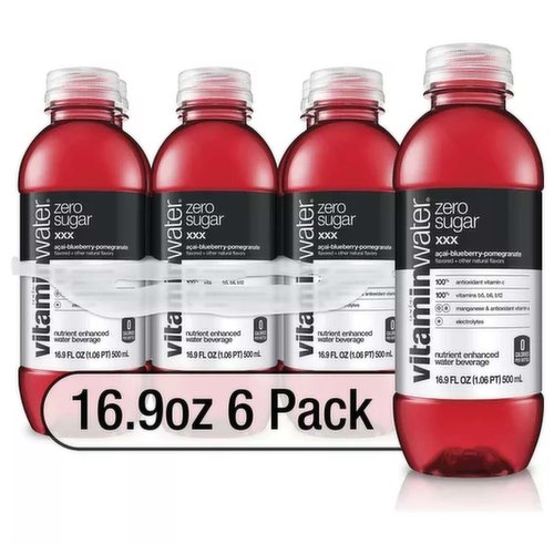 Glaceau Vitaminwater Zero XXX, Bottles (Pack of 6)