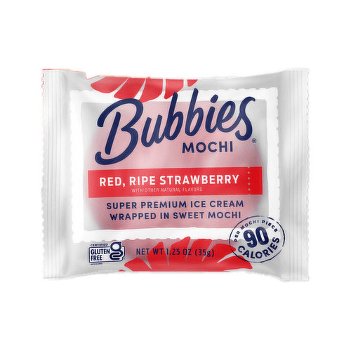 Bubbies Mochi Strawberry Ice Cream