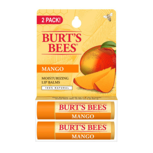 Burt's Bees Mango Lip Balm 2pk