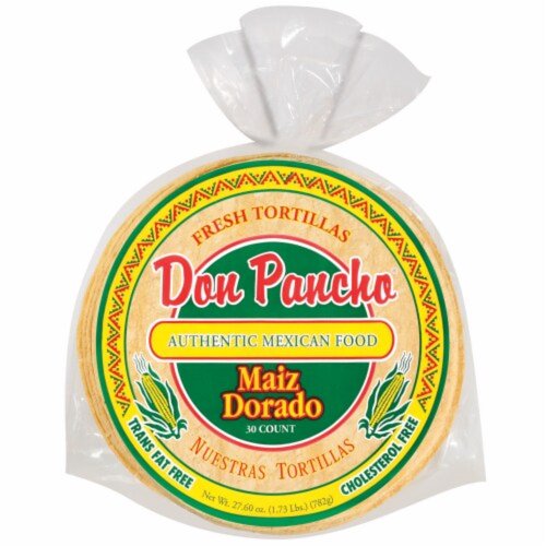 Don Poncho Yellow Corn Tortilla, 6"