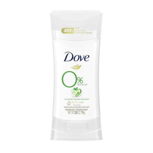 Dove 0% Aluminum Deoderant Stick Cucumber & Green Tea