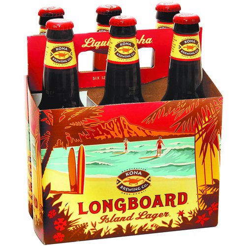Liquid aloha. Brewing since '94. Thirst's up! The Beach Where it Began: Thanks to a legendary local Hawaiian, Longboards have been a constant feature at Waikiki Beach for over 90 years. The great Duke Kahanamoku, father of modern surfing and Olympic Gold Medalist, paddles his hand-shaped, wooden board - a whopping 16 feet long and weight 114 pounds - out into the surf to ride the waves off Waikiki. This behemoth was dubbed a Longboard and the ancient Polynesian sport of surfing was reborn. Today, in the shadow of Diamond Head, under swaying palm trees, Waikiki Beach is still the spot to learn the tradition of Longboard surfing. Here you can catch set after set of rolling waves until the sun fades below the horizon, and then it's time for a beer! Honolulu Waikiki Beach. Oahu. Kona Brewing Co. Koko Marina Pub. Thirst's Up! Kona Brewing Co. pays tribute to the big board of surfing and this famous Hawaiian beach with our refreshing Longboard Island Lager. This crisp, pale gold lager is made with premium pale malt and aromatic hops brewed in a traditional lager style. Like the last wave of the day at your favorite surf break, Longboard is a smooth and easy going brew that you can enjoy time and time again. Thirst's up! www.KonaBrewingCo.com. 4.6% alc. by vol.