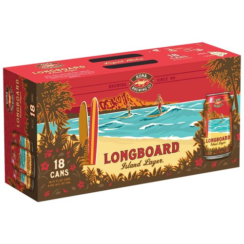 Kona Brewing Longboard Island Lager, Cans (Pack of 18)