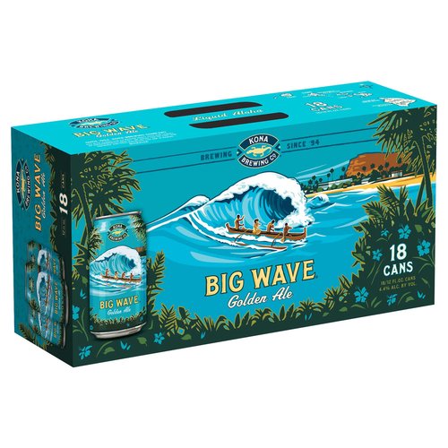 Kona Brewing Big Wave Golden Ale, Cans (Pack of 18)