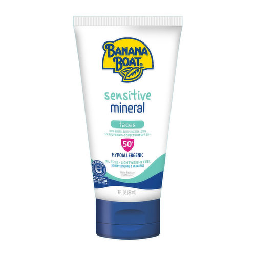 Banana Boat Sensitive 100% Mineral Face Lotion SPF 50