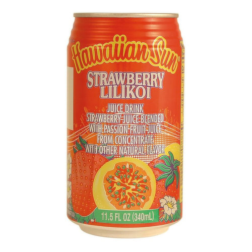 Hawaiian Sun Strawberry Lilikoi, Cans (Pack of 6)