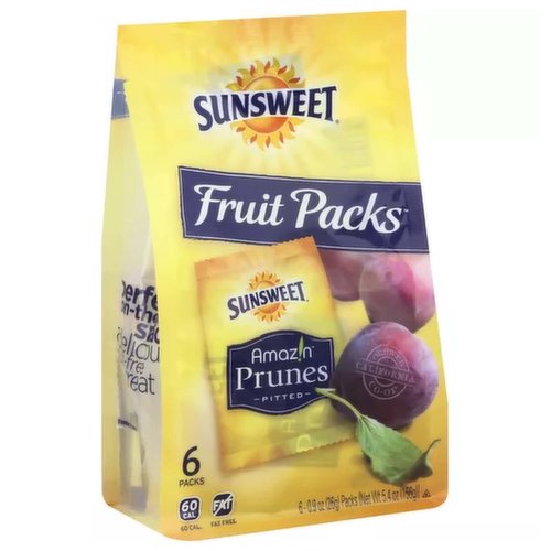 Sunsweet Pitted Amazin Prunes Fruit Packs (6-pack)