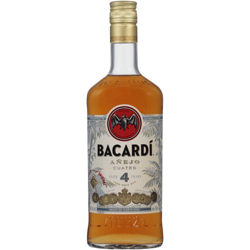 Bacardi Rum, Anejo Cuatro, 4-Year Old