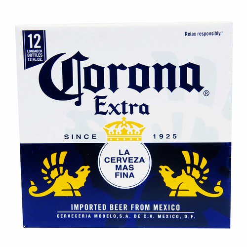 Corona Extra Beers, Bottles (Pack of 12)