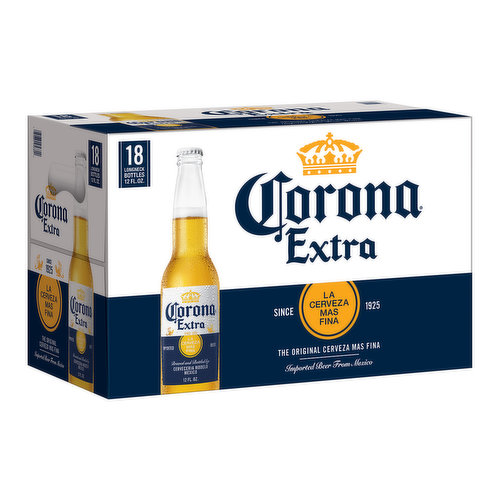 Corona Extra Beer, Bottles (Pack of 18)