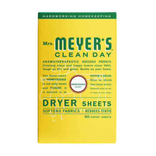 Mrs. Meyer's Dryer Sheets Honeysuckle