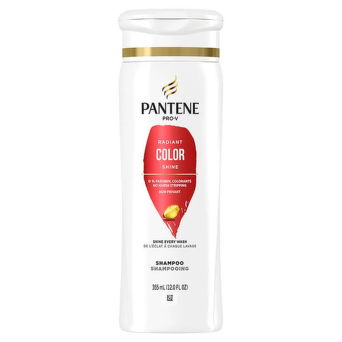 Formulated with Pantene’s powerful Pro-V nourishment, Radiant Color Shine Shampoo infuses each strand of color-treated hair with a nutrient-rich lather that leaves hair feeling touchably soft. Delivering up to 6 weeks* of brilliant color and shine, hair is more radiant than ever.