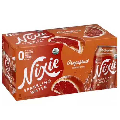 Nixie Grapefruit Sparkling Water, Cans (8-pack)