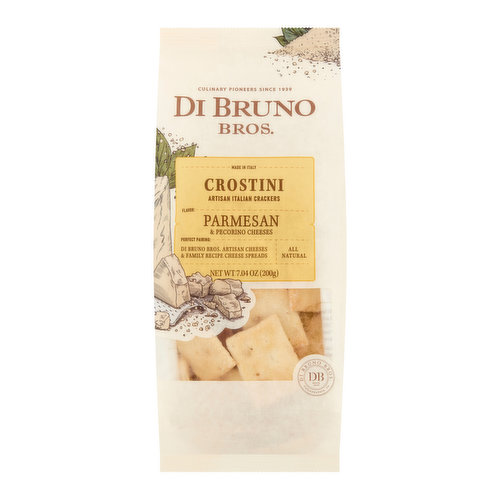 Di Bruno Parmesan & Pecorino Cheeses Crostini Artisan Italian Crackers