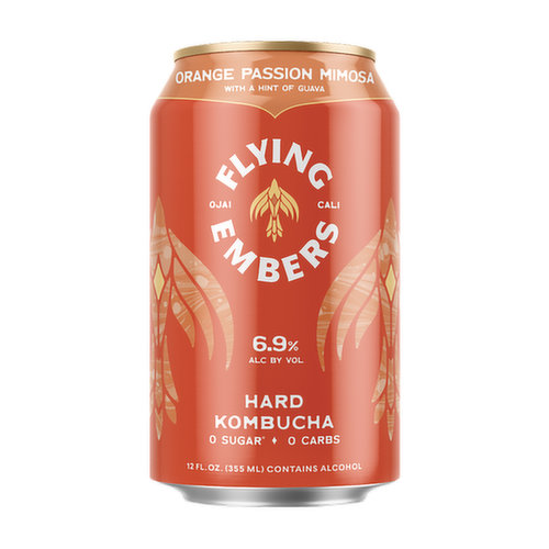 Flying Embers Hard Kombucha Orange Passion Mimosa (6-pack)