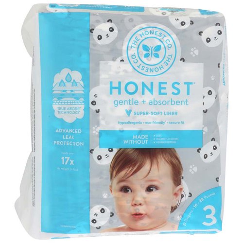 The Honest Company Diapers Pandas Size 3