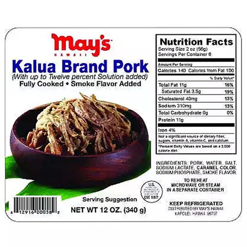 May's Kalua Brand Pork