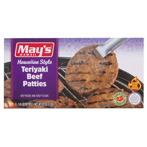 May's Teriyaki Beef Patties, Hawaiian Style