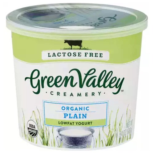 Green Valley Creamery Organic Plain Yogurt, Low-fat