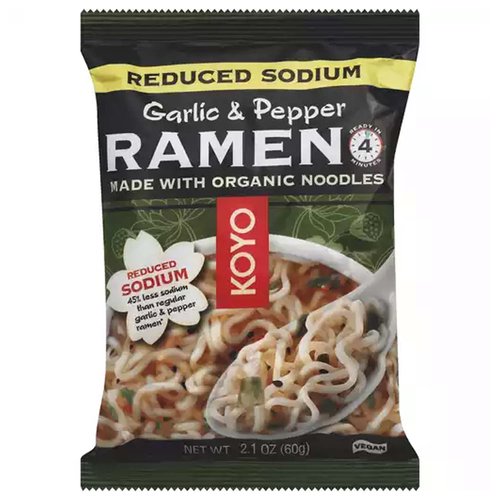 Koyo Garlic Pepper Ramen, Reduced Sodium 