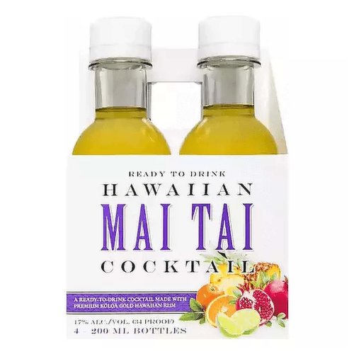 Koloa Mai Tai, Ready to Drink, Bottles (Pack of 4)