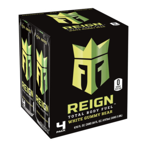 Reign Total Body Fuel White Gummy Bear, Performance Energy Drink (4-pack)