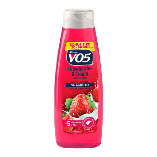 Alberto VO5 Strawberries & Cream with Soy Milk Moisturizing Shampoo Bonus Size