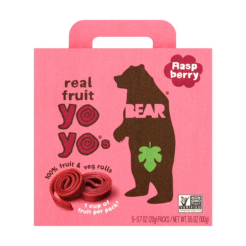 Bear Yoyos Raspberry 100% Fruit & Veg Rolls