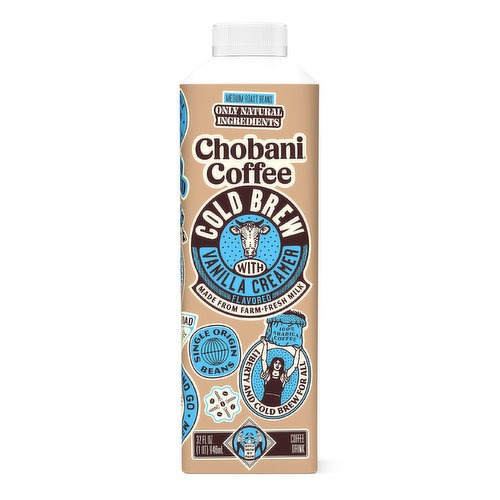 A ready-to-drink cold brew coffee, crafted with premium, single origin arabica beans. Blended farm fresh milk, cane sugar, and natural flavors. Enjoy over ice.