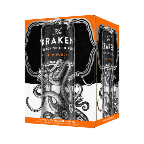 Kraken Rum Punch Ready to Drink Cocktails (4-pack)