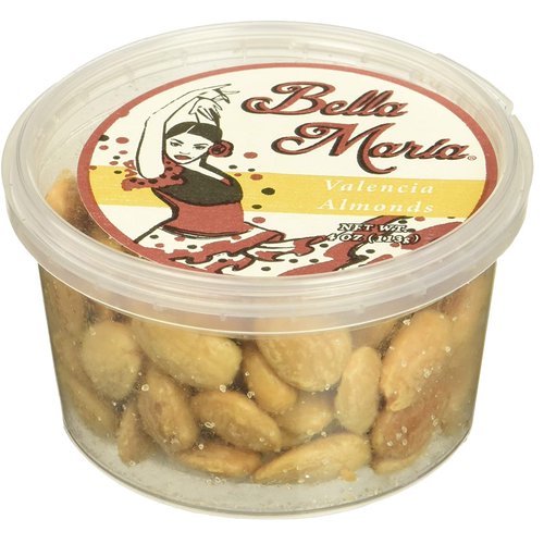 Bella Maria Fried Salted Valencia Almonds, 4 Ounce