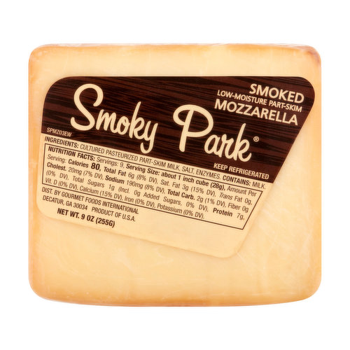 Smoky Park Smoked Low-Moisture Part-Skim Mozzarella Cheese