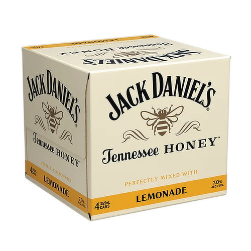 Jack Daniel's Whiskey Honey Lemonade (4-pack)