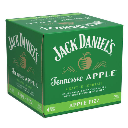 Jack Daniel's Whiskey Apple Fizz (4-pack)