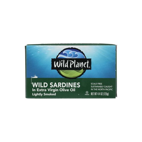 Wild Planet Sardines in Extra Virgin Olive Oil, Lightly Smoked