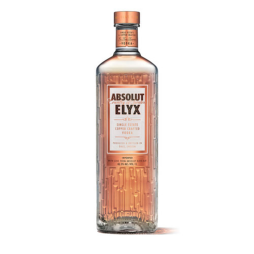 Absolut Elyx Vodka, Handcrafted Single Estate