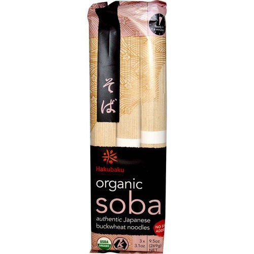 Hakubaku Organic Soba, No Salted