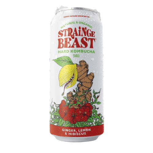 Strange Beast Ginger, Lemon, & Hibiscus Hard Kombucha (Single)