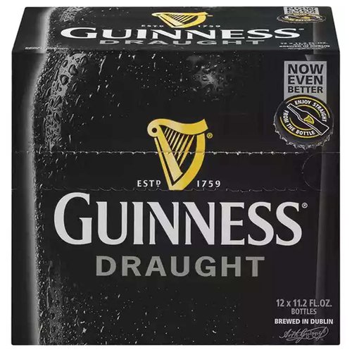 Guinness Draught Stout, Bottles (Pack of 12)