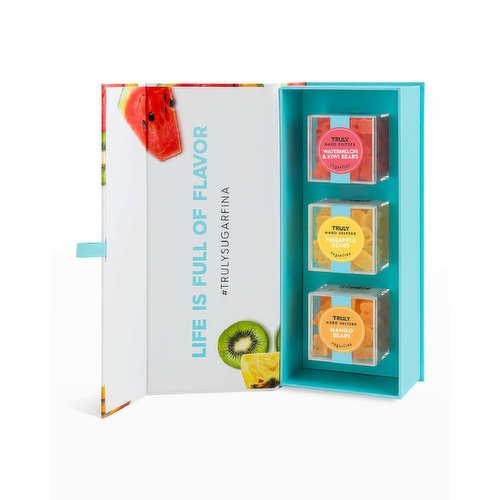 Sugarfina x Truly Hard Selzter 3 Flavor Candy Bento Box