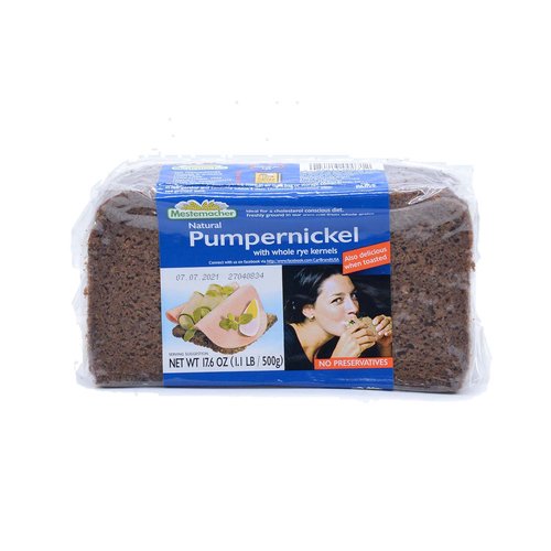 <ul>
<li>Natural Pumpernickel with Whole Rye Kernels</li>
<li>No Preservatives</li>
</ul>