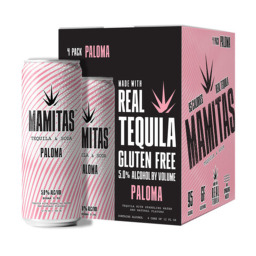 Mamitas Tequila & Soda Paloma (4-pack)