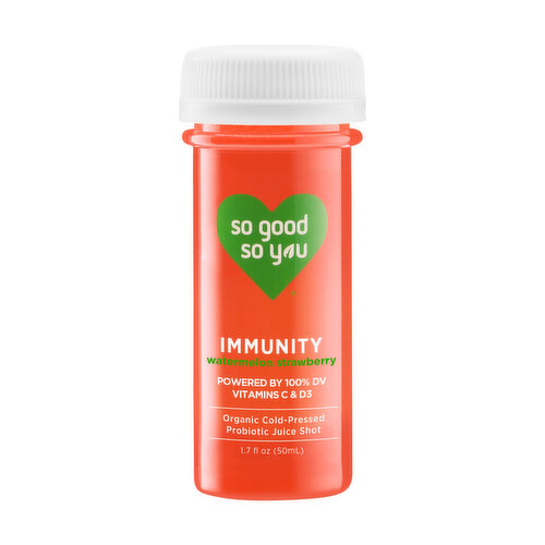 So Good So You Immunity Watermelon Strawberry Probiotic Juice Shot