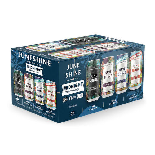 JuneShine Organic Hard Kombucha, Core Variety