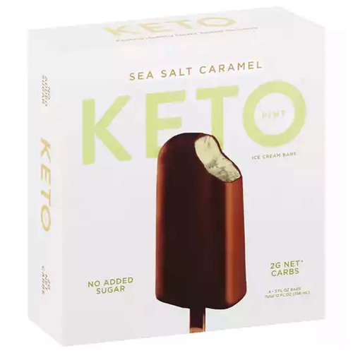 Keto Ice Cream Bars, Sea Salt Caramel