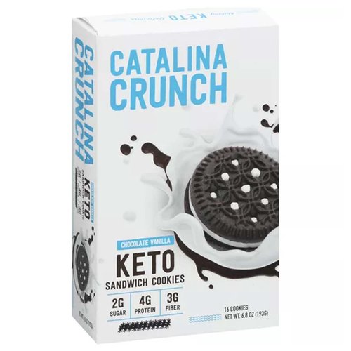 Catalina Crunch Chocolate Vanilla Keto Sandwich Cookies