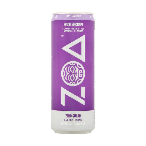 ZOA Zero Sugar Frosted Grape Energy Drink