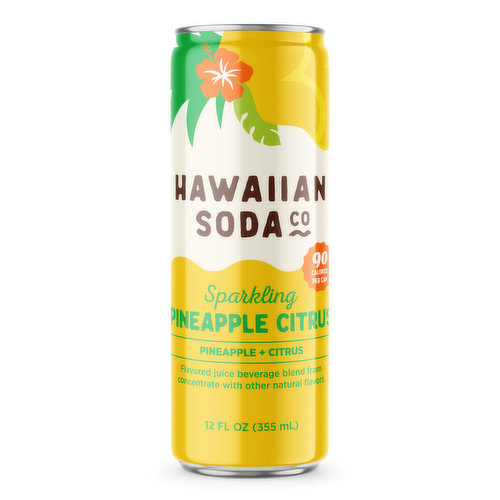 Hawaiian Soda Co Sparkling Pineapple Citrus