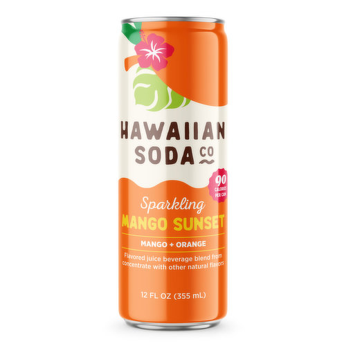 Hawaiian Soda Co Sparkling Mango Sunset